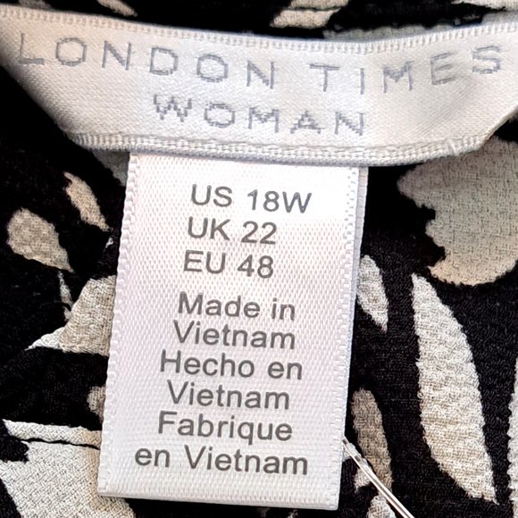 LONDON TIMES NWT sleeveless dress Sz 18W CREPE FLORAL $188 RETAIL OFFICE SUBLIME - Picture 11 of 12